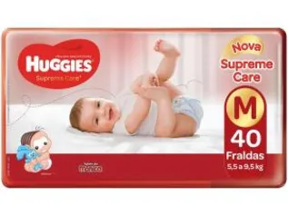 Fralda Huggies Turma da Mônica Supreme Care - M - 40 unidades | R$24