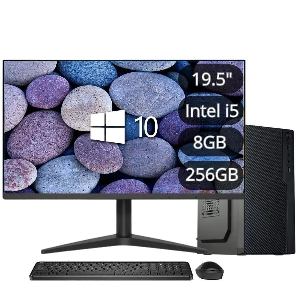 Computador Completo Intel Core i5 6ª Geração 8GB DDR4 SSD 256GB Monitor LED 19.5&quot; HDMI Windows 10 3green Flex 3F-019