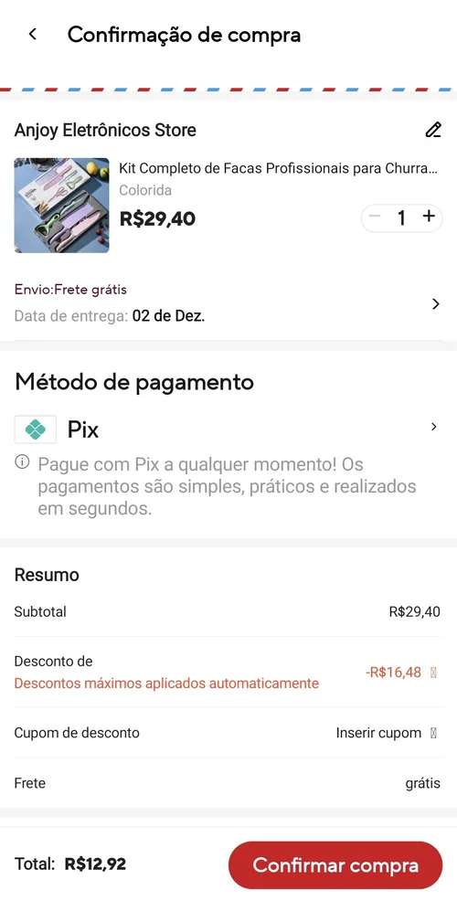 Imagem na descrição da promoção