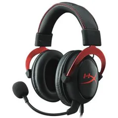 HEADSET GAMER HYPERX 7.1 CLOUD II KHX-HSCP-RD PRETO E VERMELHO