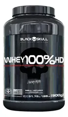 Pote Whey 100% Hd Black Skull - 900g 3W - Sabor Chocolate