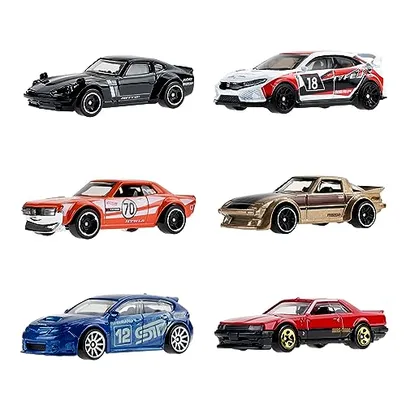 Hot Wheels Collector Veículo de brinquedo Bundle japonês/europeu para crianças a partir de 3 anos