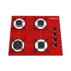 Fogão Cooktop 4 Bocas Vermelho Bivolt Chamalux