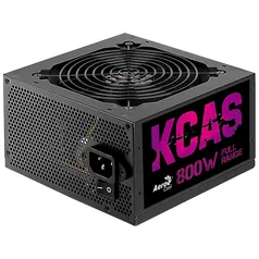 Fonte, Aerocool, KCAS, 800W, 80 Plus Bronze, não-modular, PFC Ativo, bivolt automática, sem LED/RGB, com cabo