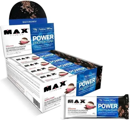 [Prime] Barra de Proteína Max Titanium - Caixa c/ 12un de 41g