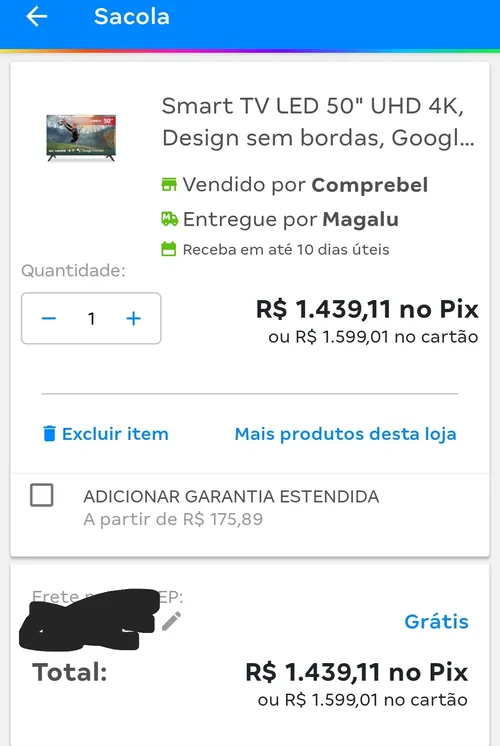 Imagem na descrição da promoção