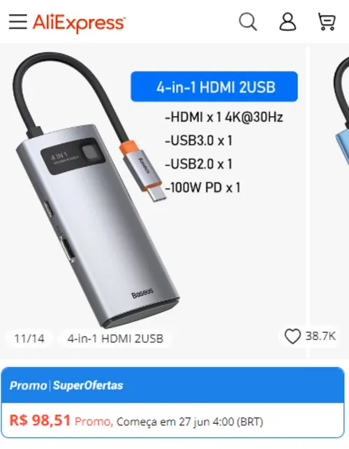 Imagem na descrição da promoção