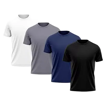 [ PRIME ] Kit 4 Camisetas Masculina Dry Fit Proteção Solar UV Térmica Academia Treino Caminhada Esporte Camisa Praia Blusa, Tamanho G