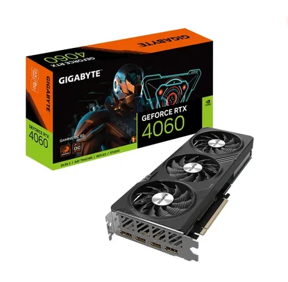 Placa de Vídeo Gigabyte NVIDIA GeForce RTX 4060 Gaming OC, 8G, 8GB, GDDR6, DLSS, Ray Tracing