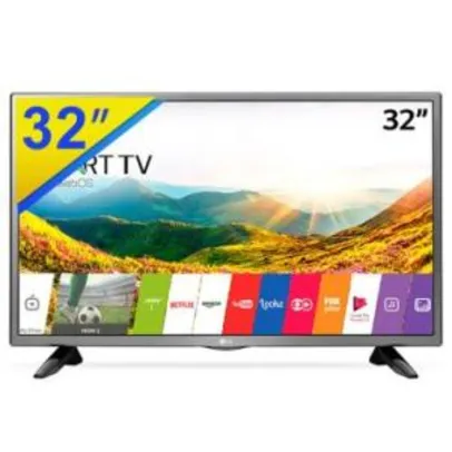 Smart TV LG 32" - Conversor digital, Som de 6W, Dual Core, Sistema WebOS 3.5, Virtual Surround Plus, Wi-Fi, Miracast, WIDI, Grava a programação, 2x HDMI, 1x USB, 1x Porta LAN (RJ45)