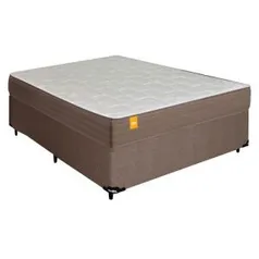 Cama Box Casal Colchão Molas Verticoil e Box Marrom Cobalt Inducol | R$527