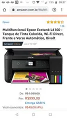 Multifuncional Epson Ecotank L4160 | R$ 999