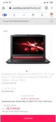 Notebook acer nitro 5 i7 16gb RAM ssd128 - R$3.999