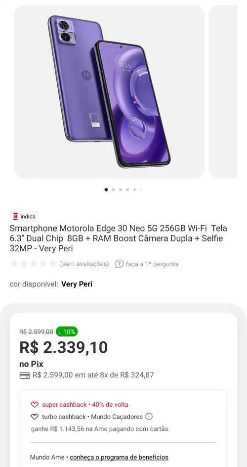 Imagem na descrição da promoção