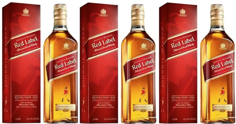 Kit 3 Whisky Johnnie Walker Red Label 750ml