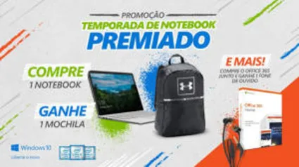 Compre 1 Notebook e Ganhe 1 Mochila Under Armour