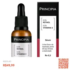 Sérum Principia Retinol 0,3% + Vitamina E - Rn-0,3 Skincare