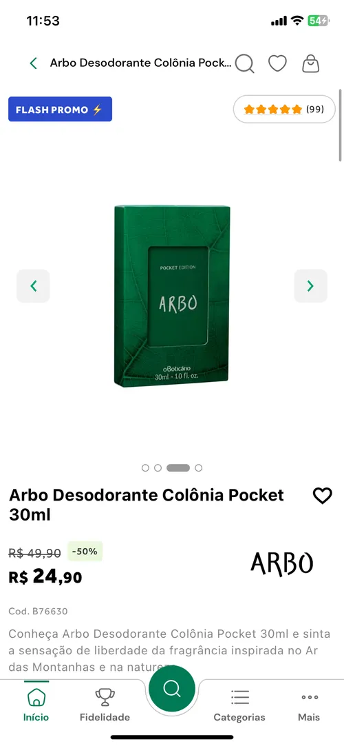 Imagem na descrição da promoção