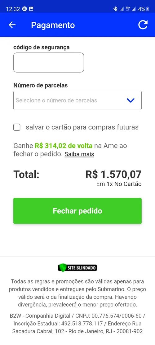 Imagem na descrição da promoção