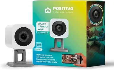 Smart Câmera Wi-Fi Positivo Casa Inteligente, 1080p Full HD, áudio bidirecional, detecção de movimentos, visão noturna, Bivolt – Compatível com Alexa