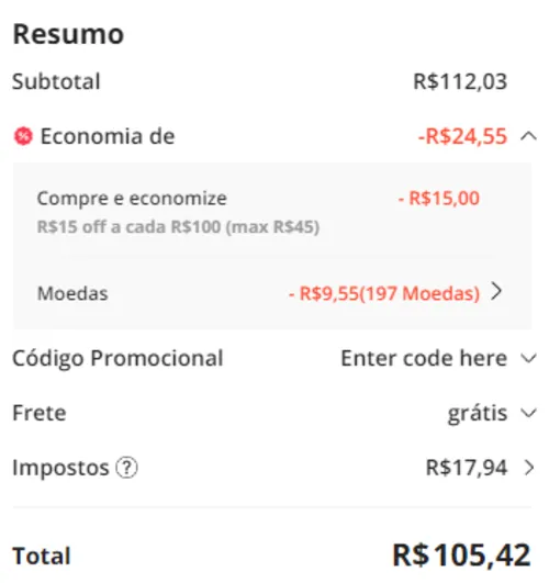 Imagem na descrição da promoção