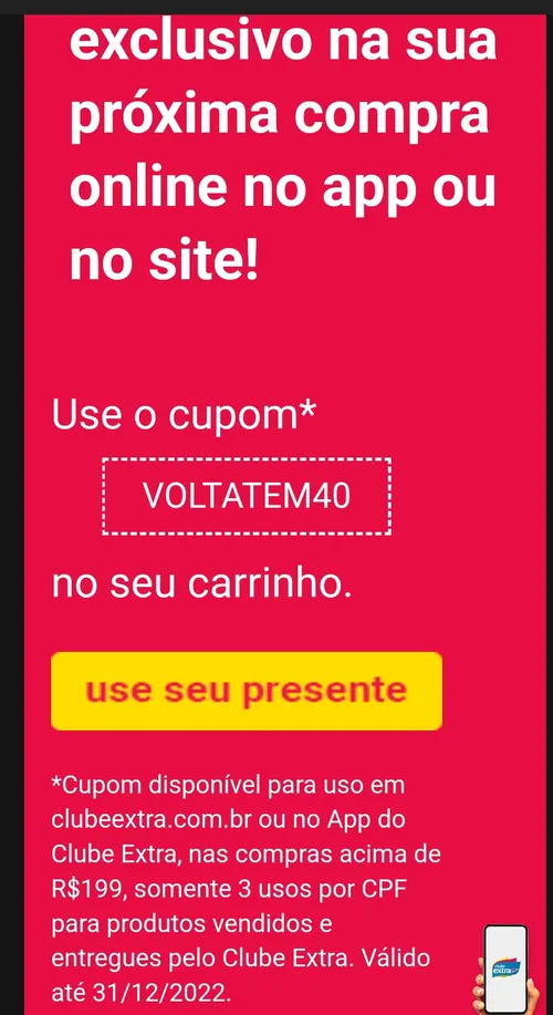 Imagem na descrição da promoção