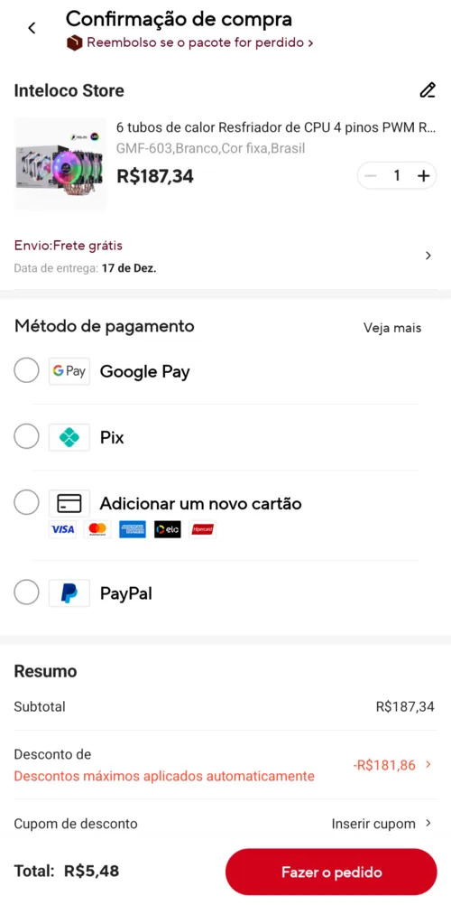 Imagem na descrição da promoção