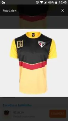 Camisa São Paulo 100 Gols Masculina - Dourado e Preto | R$ 40