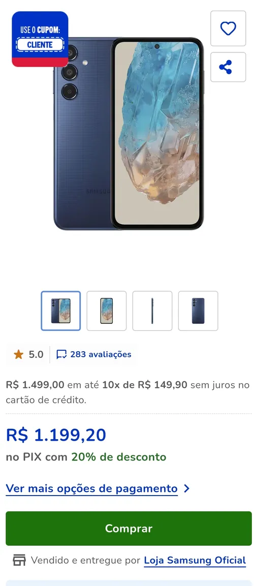 Imagem na descrição da promoção