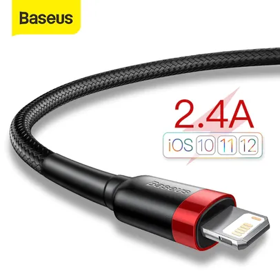 Cabo USB Para iPhone 11, 12 , Pro, Max, XS, X mais cabo de carregamento rápido USB Baseus R$10