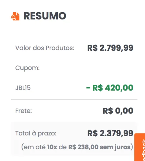 Imagem na descrição da promoção