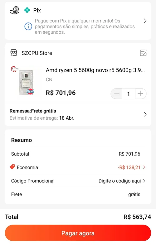 Imagem na descrição da promoção