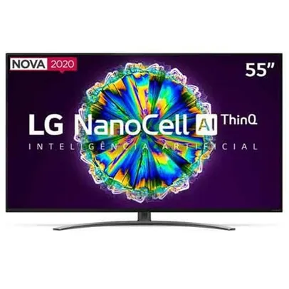 Smart TV 4K LG LED 55" com IPS NanoCell, Dolby Atmos® e Wi-Fi - 55NANO86SNA | R$3166