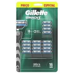 Refil para Aparelho de Barbear Gillette Mach3 - 16 Unidades