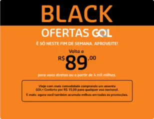 [MELHORES DESTINOS] Super Feirão GOL tem passagens promocionais com trecho de volta a partir de R$ 89!