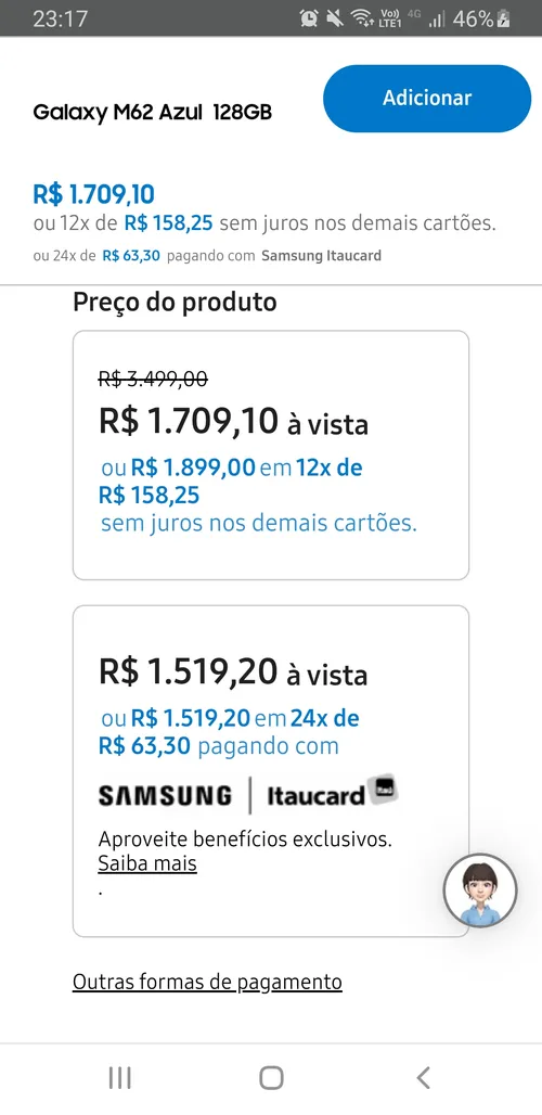 Imagem na descrição da promoção