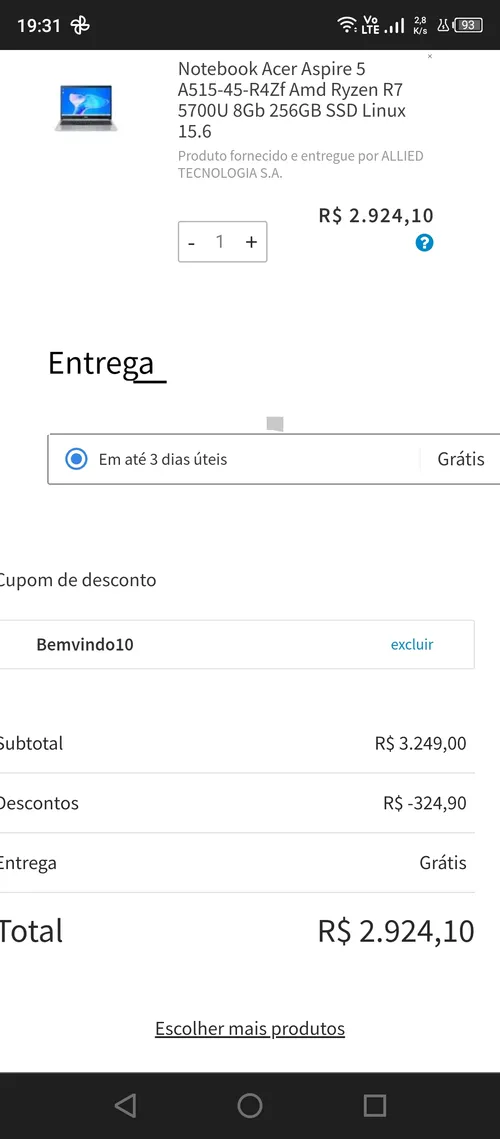 Imagem na descrição da promoção