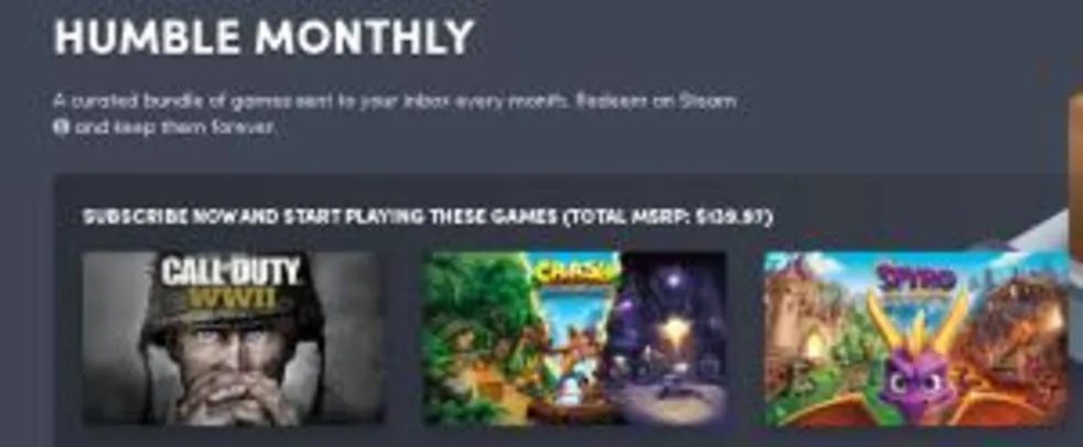 [COMPRA INTERNACIONAL] Crash + Call of Duty WW2 + Spyro STEAM PC | R$50