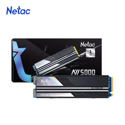 SSD Netac NV5000-N, 1TB, M.2 NVMe, 2280, Leitura 4800MBs e Gravação 4600MBs, NT01NV5000N-1T0-E4X