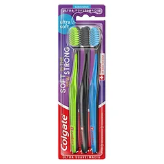 [Prime+Recorrência] Colgate Escova Dental Colgate Ultra Soft, 3 Unidades | R$23