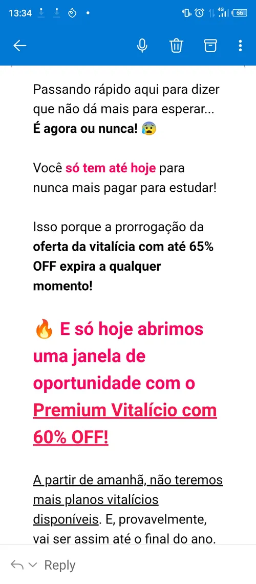 Imagem na descrição da promoção