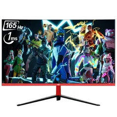 Monitor Gamer HQ, 24 Polegadas, FULL HD 144HZ A 165HZ 1MS Curvo Led, HDMI Display Port, Alto Falantes Iluminação RGB - Battle 24h165g