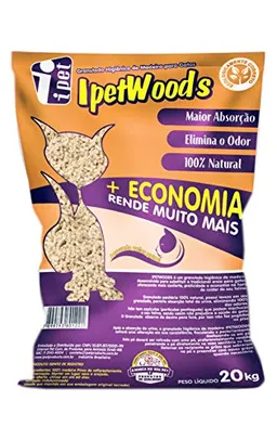 [Prime] Granulado de Madeira IPET Wood'S para Gatos 20kg