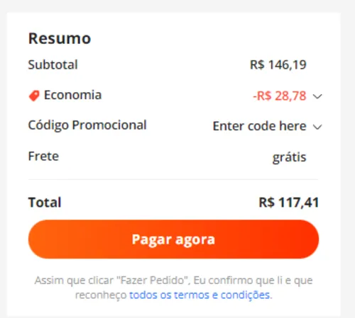 Imagem na descrição da promoção