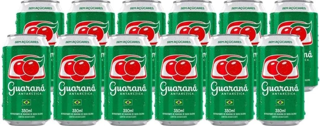 [C. OURO + M.PAY = R$12,49 cada Pack] 5 Packs de Refrigerante Guaraná Diet 12 latas cada (Leia a descrição)| R$ 87