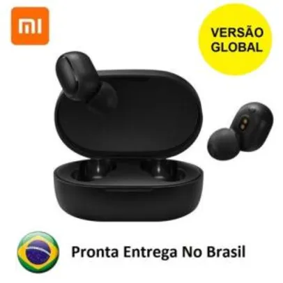 Fone de Ouvido Xiaomi Redmi Airdots Earbuds Sem Fio Bluetooth 5.0 Duplo Tws Original - Versão Global