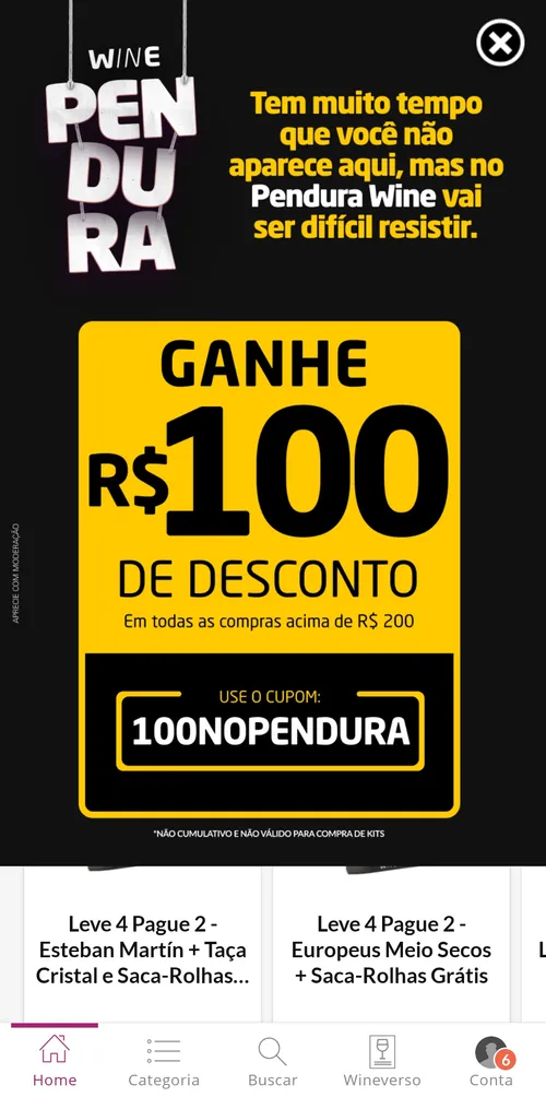 Imagem na descrição da promoção