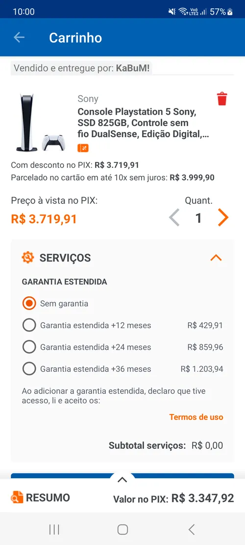 Imagem na descrição da promoção