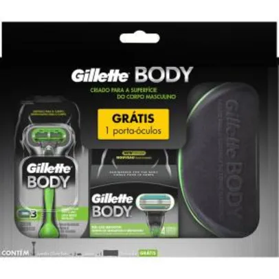 Gillette Body com 2 Cartuchos  + Porta Óculos de Sol R$ 15
