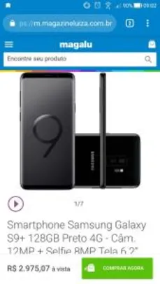[À vista] Samsung S9 Plus 128GB 6,2"